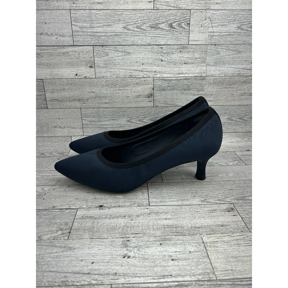 Rockport Total Motion Navy Blue Pointed Toe Heel Pumps Classic‎ Business Casual
